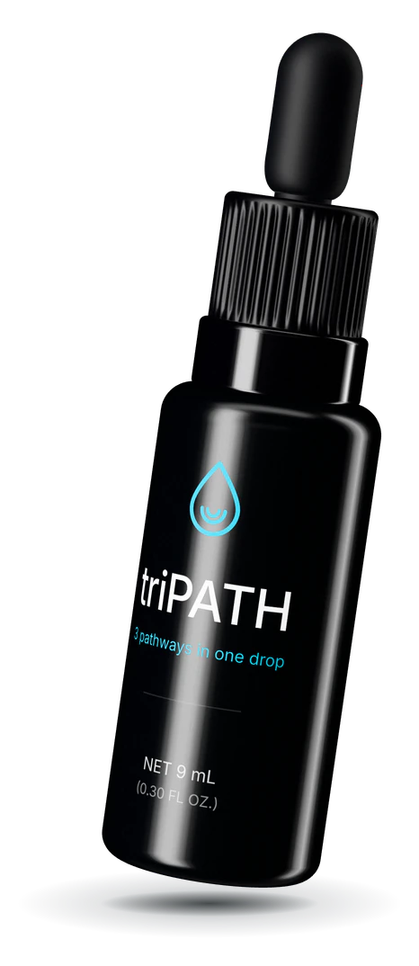 triPATH bottle with its ribbed dropper cap